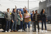 9-1-1: LONE STAR: L-R: Ronen Rubinstein, Rob Lowe, Natacha Karam, Jim Parrack, Gina Torres, Julian Works, Brian Michael Smith and Brianna Baker in the “Push” episode of 9-1-1: LONE STAR airing Monday, Jan. 31 (8:00-9:01 PM ET/PT) on FOX. © 2022 Fox Media LLC. CR: Jordin Althaus/FOX.