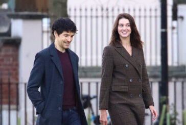 Colin Morgan and Emma Appleton in Bristol on the set of The Killing Kind